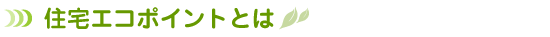 住宅エコポイントとは